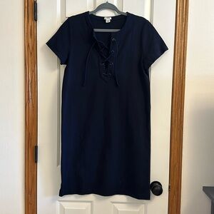 J Crew navy tshirt dress